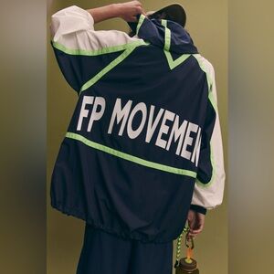 NWT Care FP Movement Like The Wind Logo Jacket ~Midnight Navy Combo~